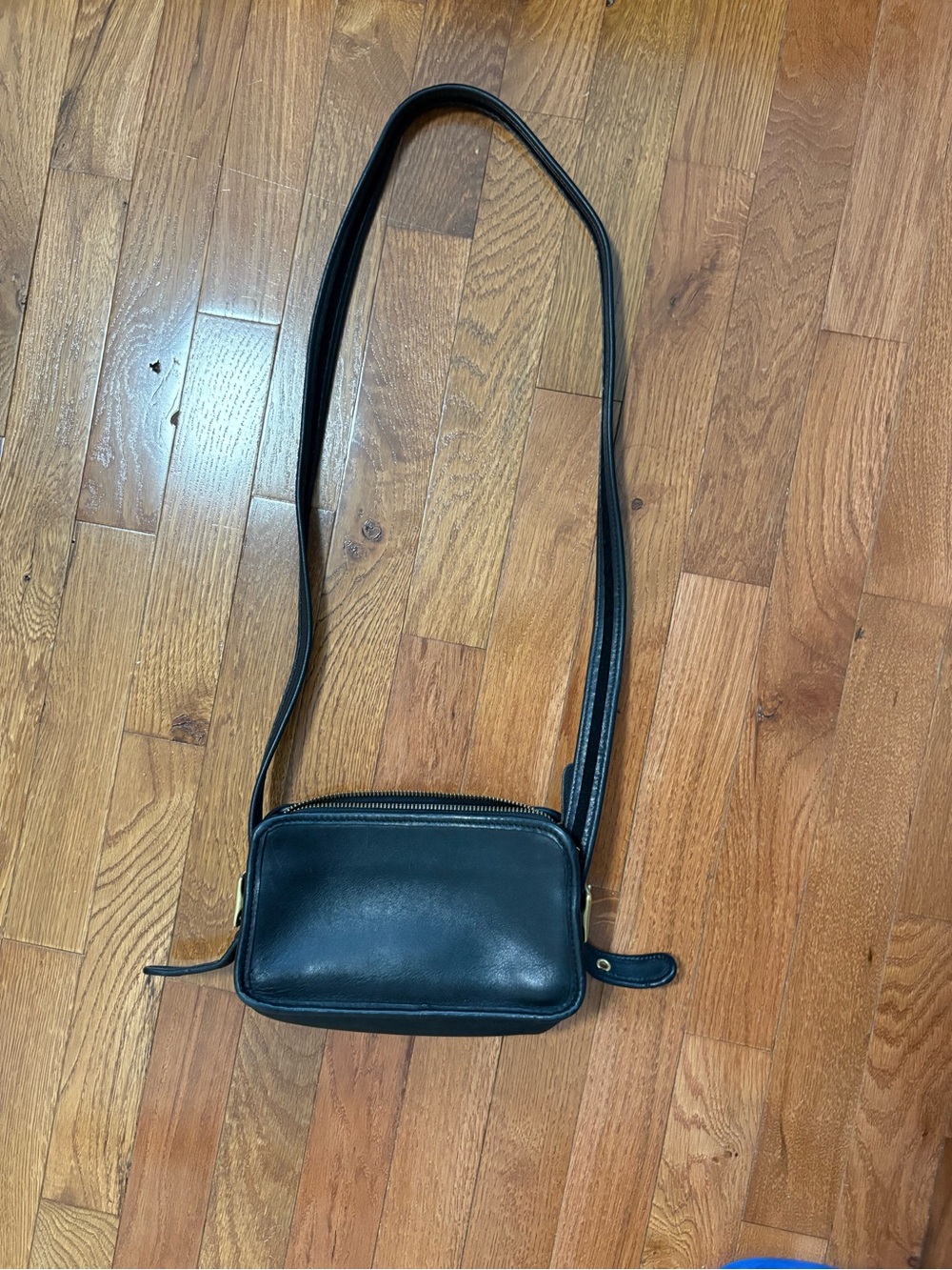 Vintage Coach Black Leather Bag